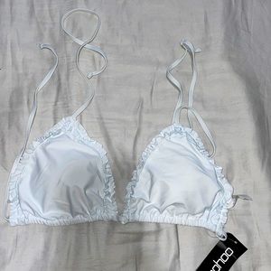 Boo Hoo White Bikini Top